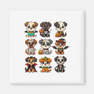 Funny Halloween Hunde Ghost Pumpkin Spooky Saison Magnet
