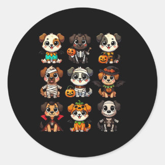 Funny Halloween Hunde Ghost Pumpkin Spooky Saison Runder Aufkleber