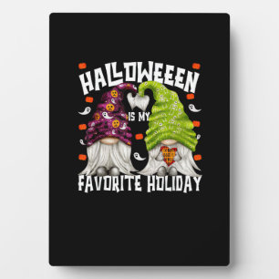 Funny Halloween ist mein Lieblingsholiday Gnome Ha Fotoplatte