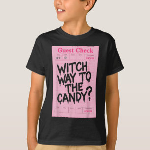 Funny Halloween Karo Hexe zum Candy T-Shirt