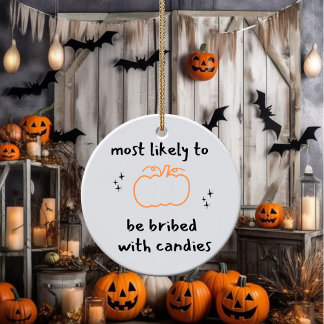 Funny Halloween Keramik Ornament