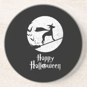 Funny Halloween Kostüm Hexe WHIPPET Dog Lover Gi Getränkeuntersetzer