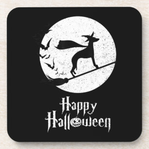 Funny Halloween Kostüm Hexe WHIPPET Dog Lover Gi Getränkeuntersetzer