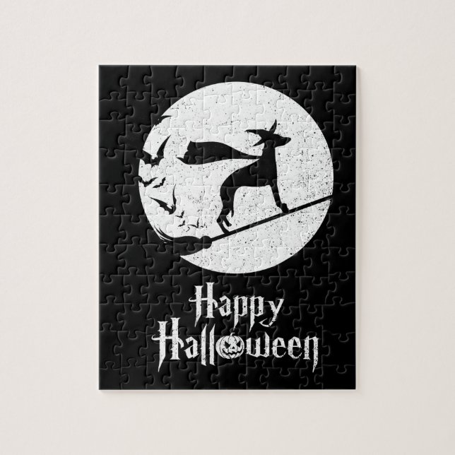 Funny Halloween Kostüm Hexe WHIPPET Hund Lover (Vertikal)