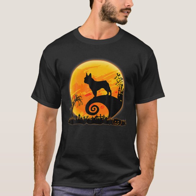 Funny Halloween Kostüm T-Shirt Französischer Bulld (Vorderseite)
