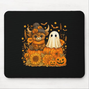 Funny Halloween Kuh Ghost Spooky Autumn Pumpkin Mousepad
