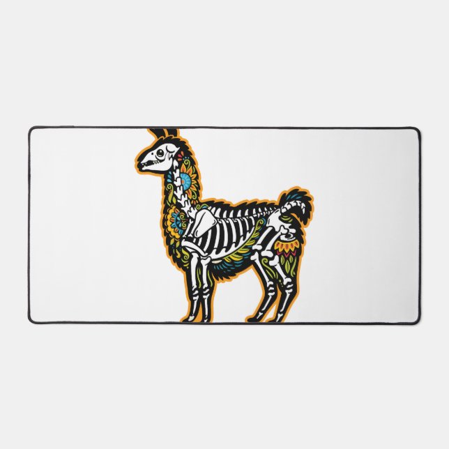 Funny Halloween Llama Skeleton Graphic - Schreibtischunterlage (Vorderseite)