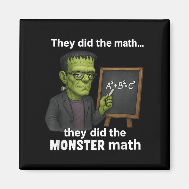 Funny Halloween Monster Math Pun, Lehrer Spaß Magnet (Vorne)