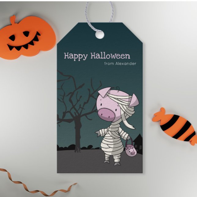 Funny Halloween Mummy Kids Geschenkanhänger (Von Creator hochgeladen)