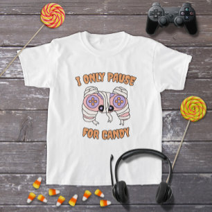 Funny Halloween Mummy Video Game Controller T-Shirt