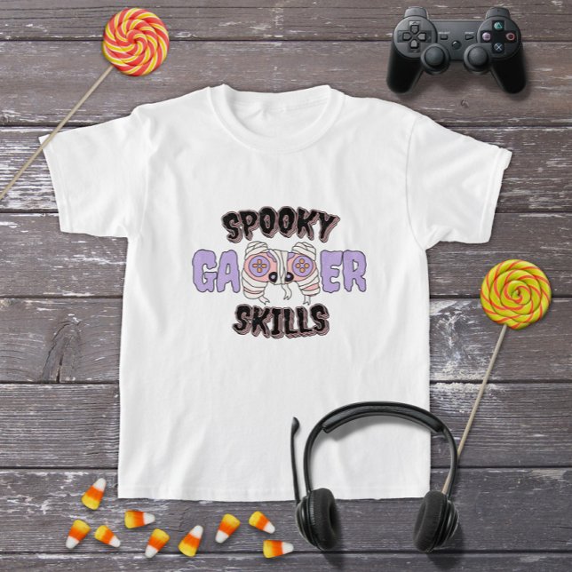 Funny Halloween Mummy Video Gamer Controller T-Shirt (Von Creator hochgeladen)