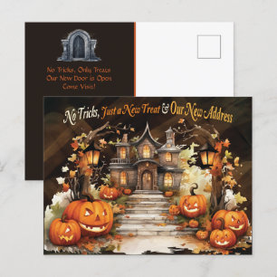 Funny Halloween New Address Mouncement Ankündigung