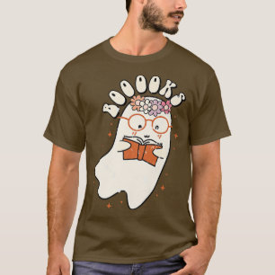 Funny Halloween Niedlich Ghost Book Reading Teache T-Shirt