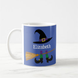 Funny Halloween Niedliche Hexe Custom Kaffeetasse