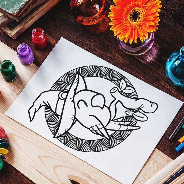 Funny Halloween Parrot Coloring Page Poster (Von Creator hochgeladen)