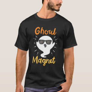 Funny Halloween Party Ghoul Magnet Cool Spooky Gho T-Shirt