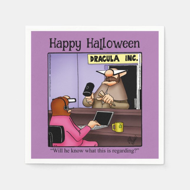 Funny Halloween Party Napkins Serviette (Vorderseite)