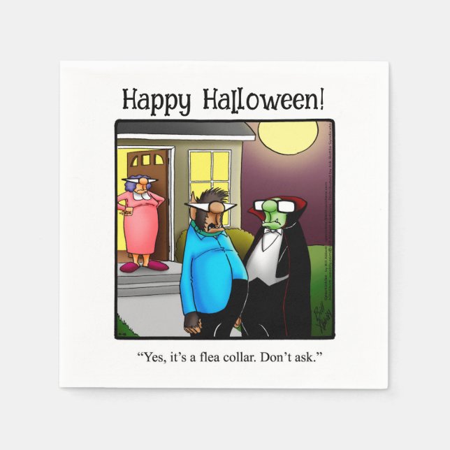 Funny Halloween Party Napkins Serviette (Vorderseite)