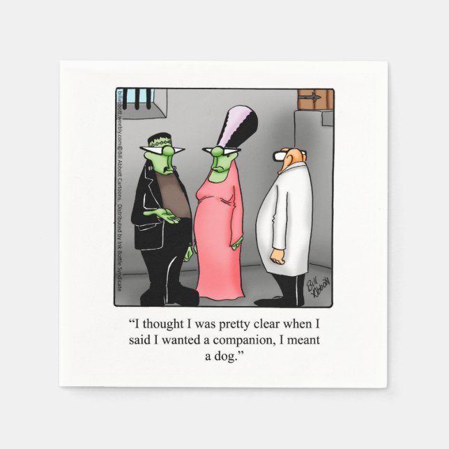 Funny Halloween Party Napkins Serviette (Vorderseite)