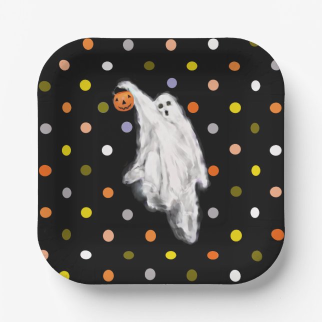Funny Halloween Party Pappteller (Vorderseite)