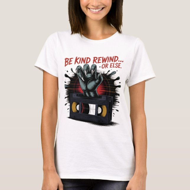 Funny Halloween Party Shirt, Retro 80er Horror Fan T-Shirt (Vorderseite)