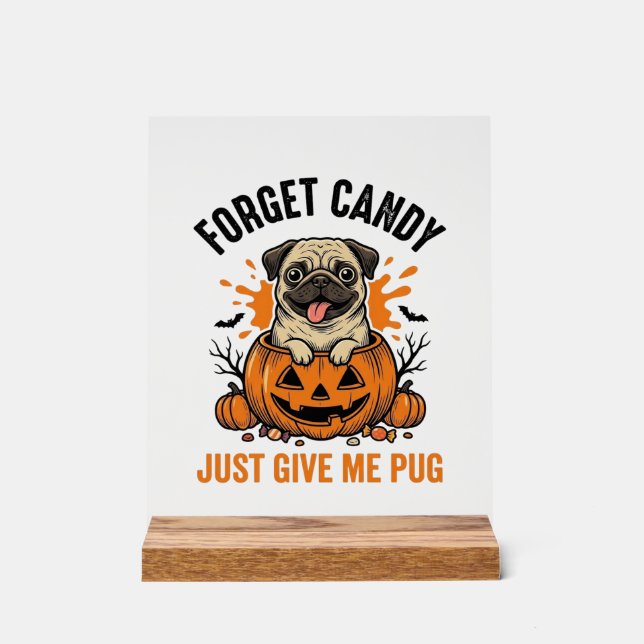 Funny Halloween Pug Forget Candy Conception de T-s (Recto)