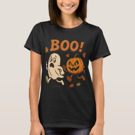 Funny Halloween Pumpkin Chasing Ghost | unheimlich T-Shirt