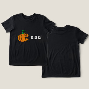 Funny Halloween Pumpkin Eating Ghost, Gamer Gesche Tri-Blend Shirt