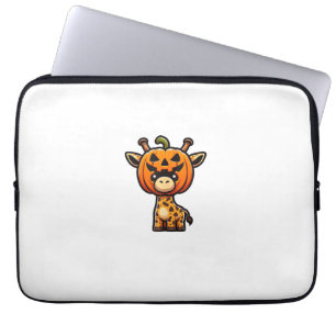 Funny Halloween Pumpkin Giraffe Autumn Helmet Hat Laptopschutzhülle