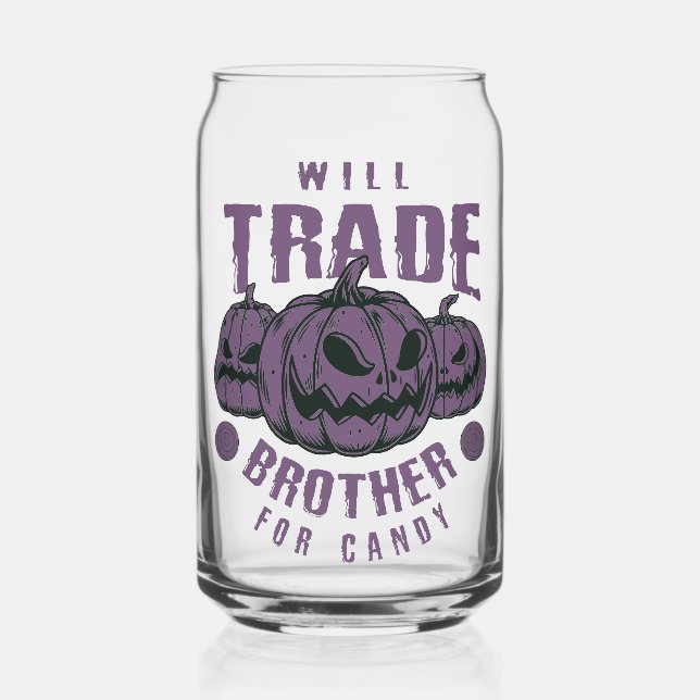 Funny Halloween Pumpkin Glass Dosenglas (Vorderseite)