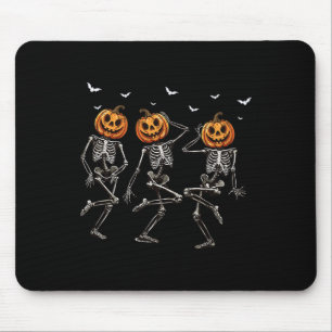 Funny Halloween Pumpkin tanzt Skelettau Kostüm W Mousepad