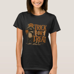 Funny Halloween Raccoon Kostüm Meme Trick or Ferry T-Shirt