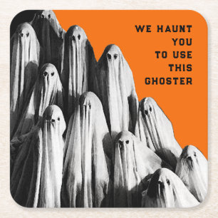 Funny Halloween Rechteckiger Pappuntersetzer