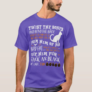 Funny Halloween Scary Black Cat Jackolantern Witch T-Shirt
