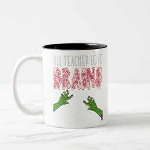 Funny Halloween Shirts für Lehrer Mathe Pumpkin Zweifarbige Tasse