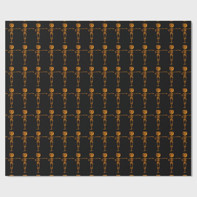 Funny Halloween Skeleton Dancer Geschenkpapier (Flach)