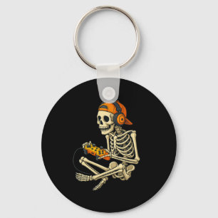 Funny Halloween Skeleton Gamer Video Gaming Boys m Schlüsselanhänger