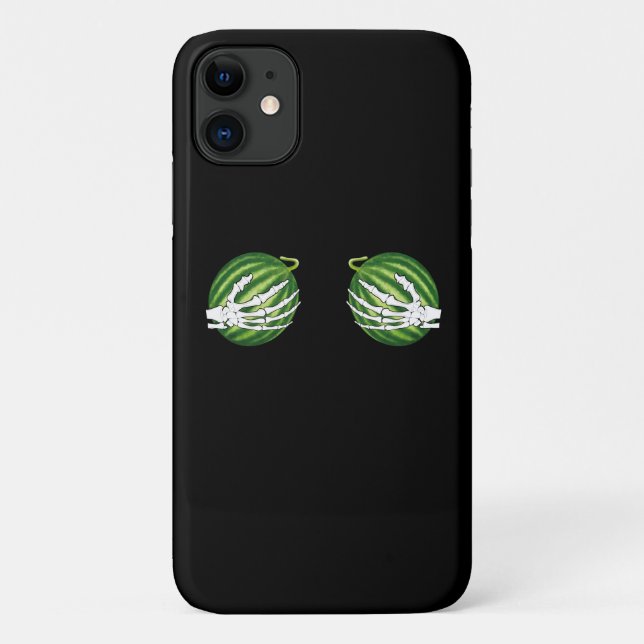 Funny Halloween Skeleton Hands Holding Melons Case-Mate iPhone Hülle (Rückseite)