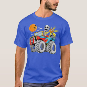 Funny Halloween Skeletts Monster Truck Boys Toddle T-Shirt