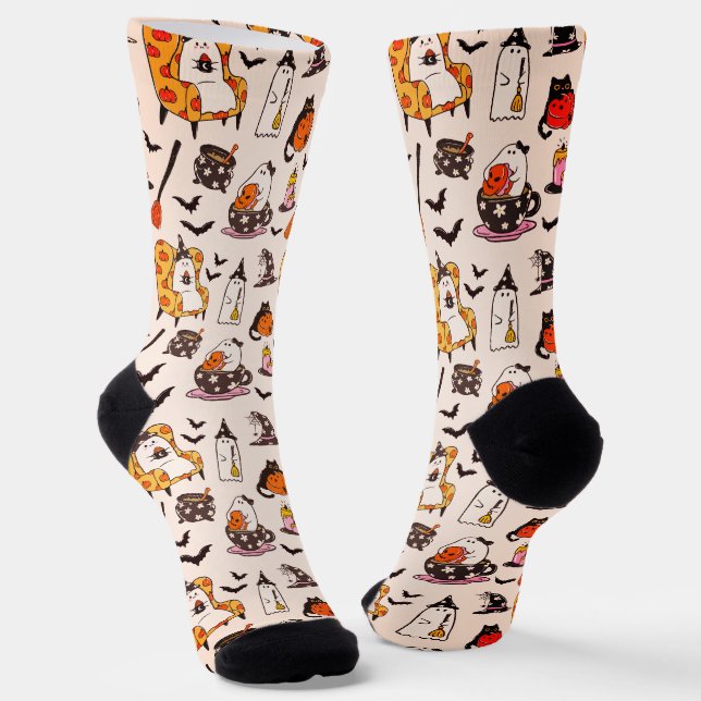 Funny Halloween Socks Socken (Gewinkelt)