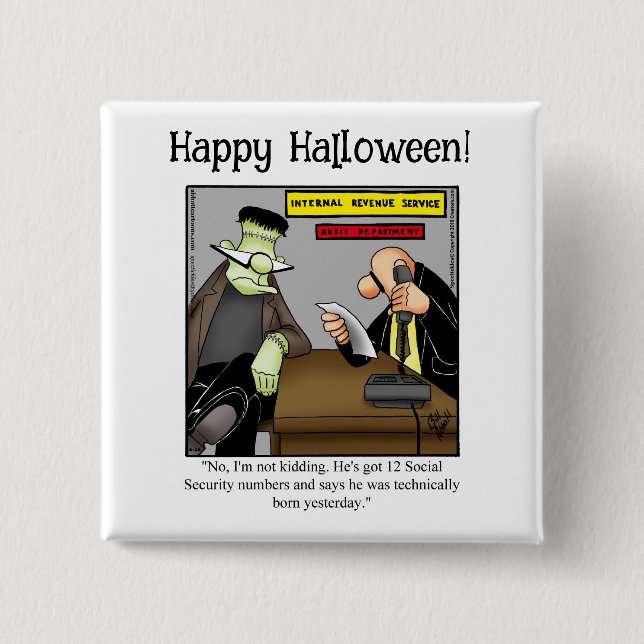 Funny Halloween Spaß Button Gifts/Favoriten (Vorderseite)