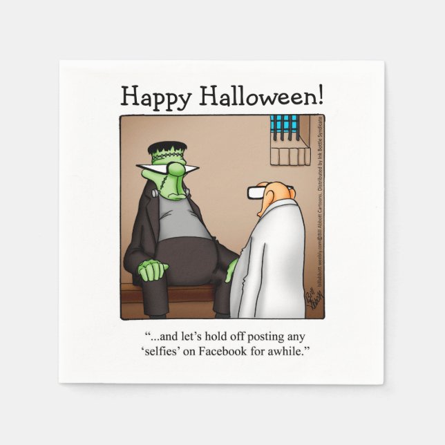 Funny Halloween Spaß Cocktail Napkins Serviette (Vorderseite)