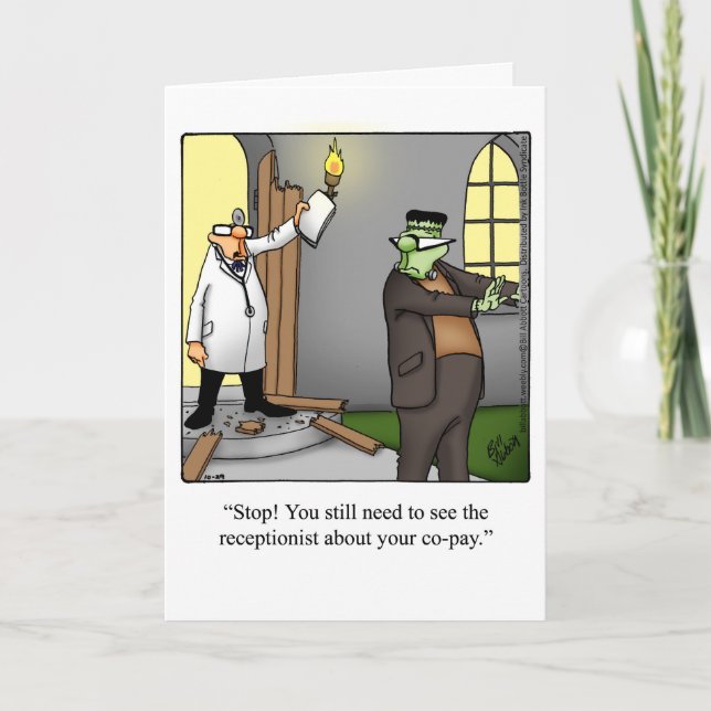 Funny Halloween Spaß Grußkarte Karte (Vorderseite)