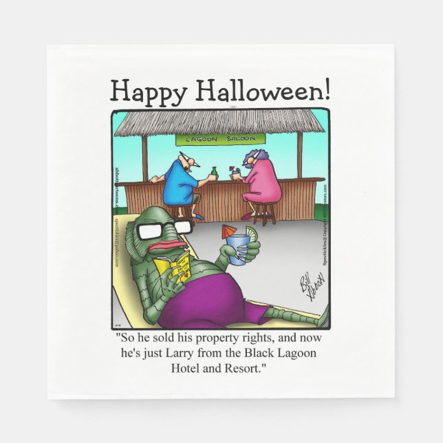Funny Halloween Spaß Luncheon Napkins Serviette (Vorderseite)