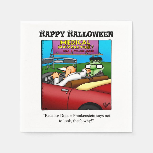 Funny Halloween Spaß Party Napkins Serviette (Vorderseite)