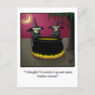Funny Halloween Spaß Postcard Postkarte