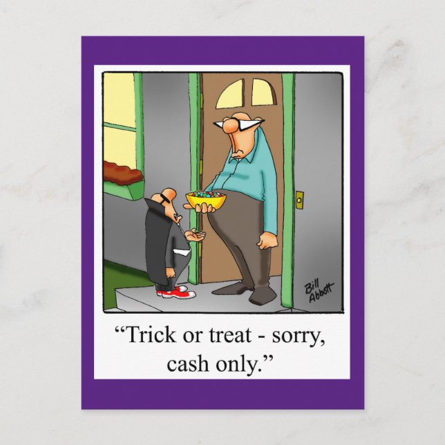 Funny Halloween Spaß Postcard "Spectickles" Postkarte (Vorderseite)