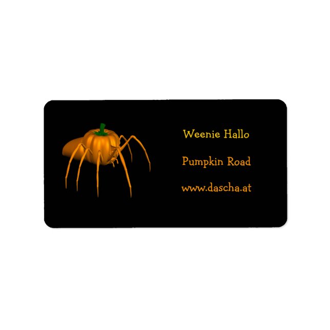 Funny Halloween Spider Adressaufkleber (Vorne)