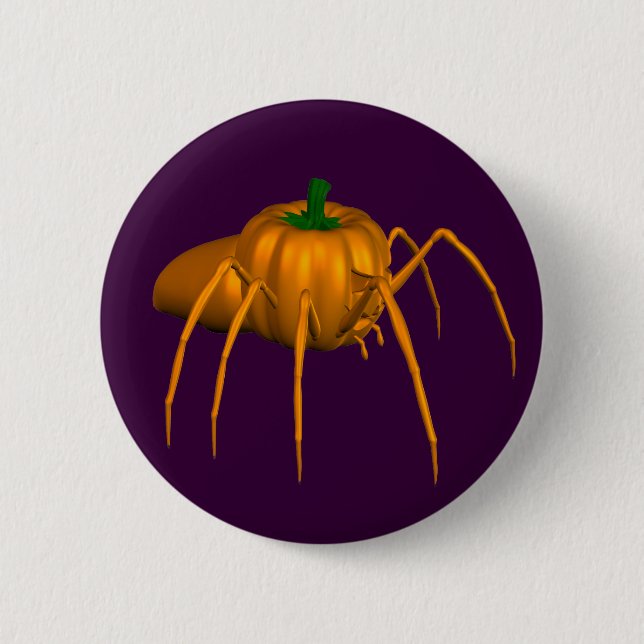 Funny Halloween Spider Button (Vorderseite)