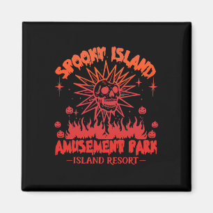 Funny Halloween Spooky Island Est 2002 Unterhaltun Magnet